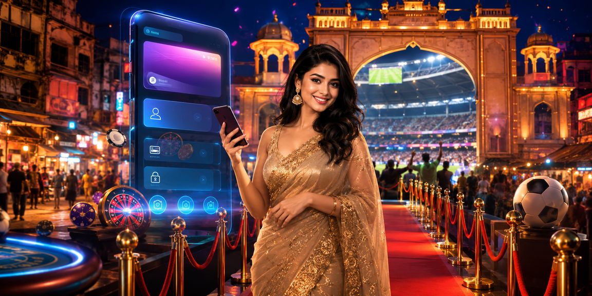 Using a mobile casino app at a night market in Mymensingh