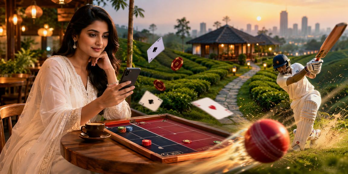 সিলেটের চা বাগানের পটভূমিতে ক্রিকেট বেটিং উপভোগ